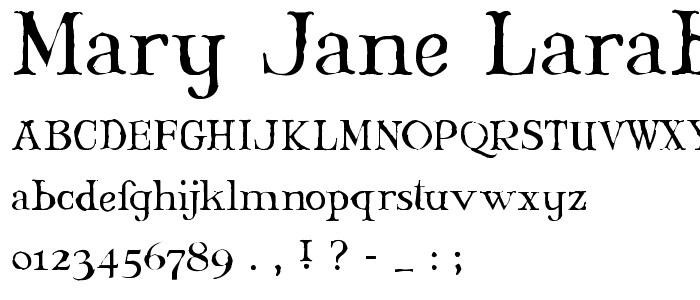 Mary Jane Larabie font